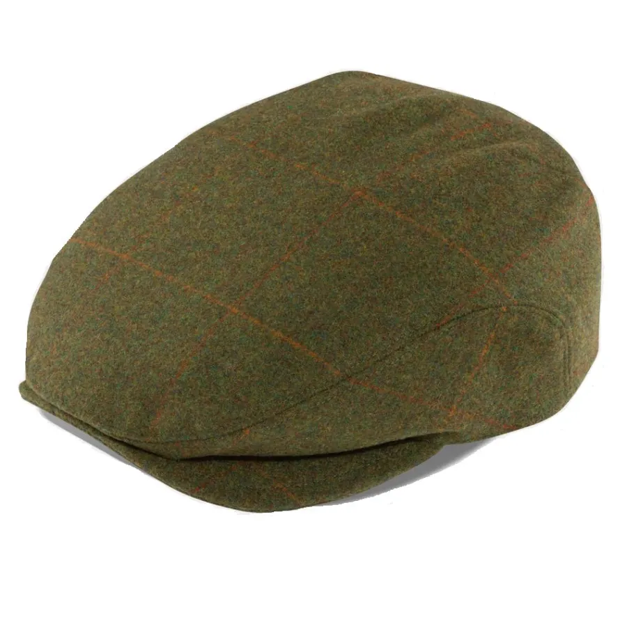 Alan Paine Combrook Mens Extended Peak Tweed Flat Cap -