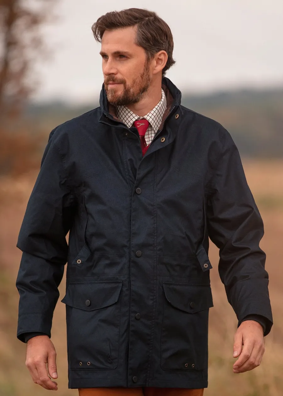 Alan Paine Fernley Field Coat - Mens Waterproof - Navy