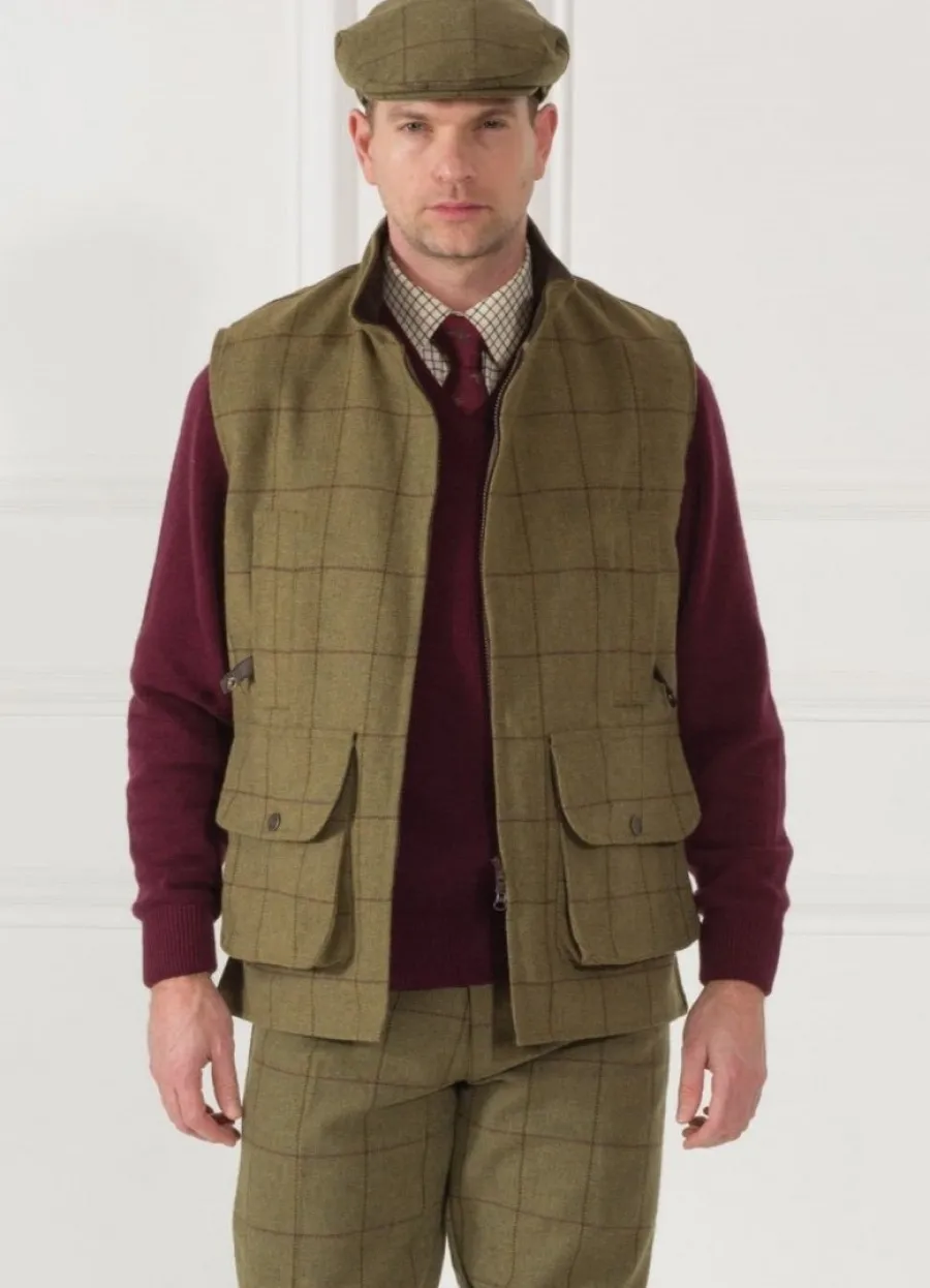 alan_paine_rutland_mens_z_2.webp Alan Paine Rutland Mens Zip Waistcoat - Lichen