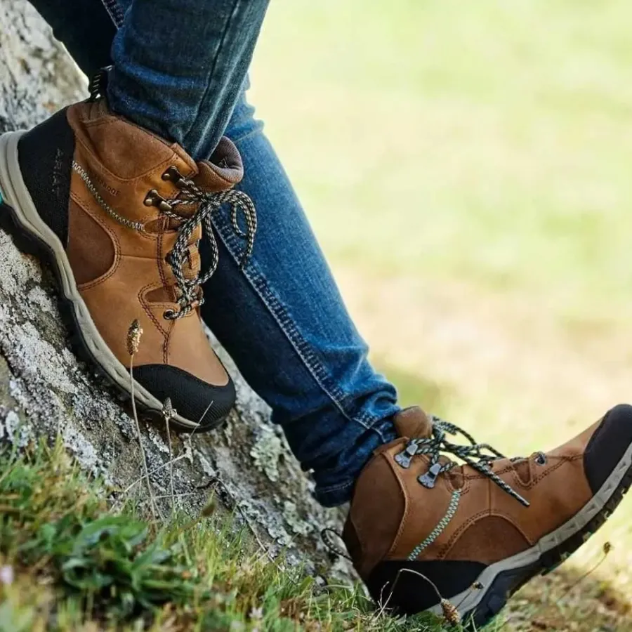 Women Ariat Skyline Mid H20 Waterproof Boots - Womens - Distressed Brown