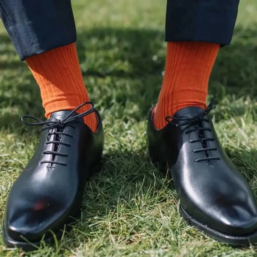 Barker Shoes BARKER Armstrong Shoes - Mens Whole Cut Oxford - Black Calf