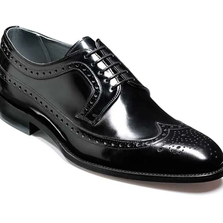 Barker Shoes BARKER Woodbridge Shoes - Mens Brogues - Black Polish