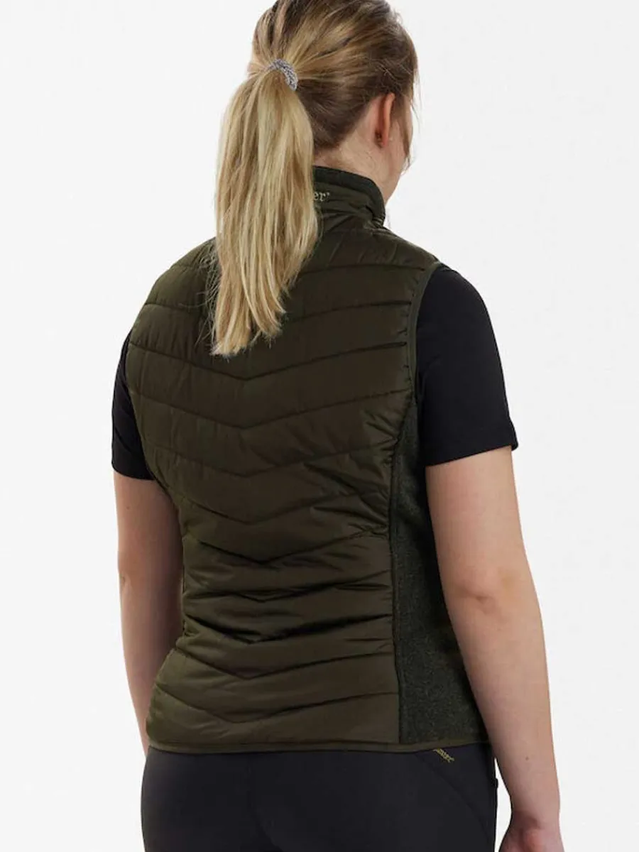 Women Deerhunter Lady Caroline Padded Waistcoat with Knit -