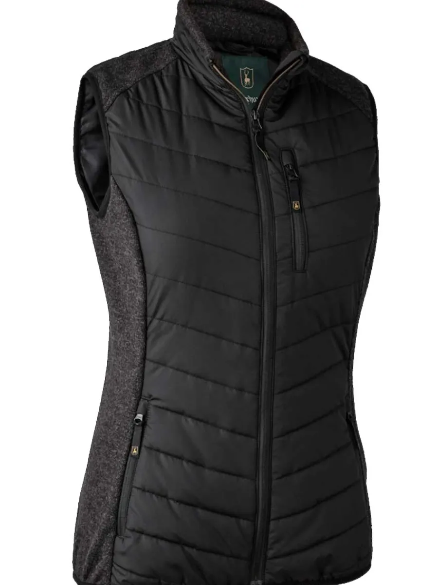 Women Deerhunter Lady Caroline Padded Waistcoat with Knit -