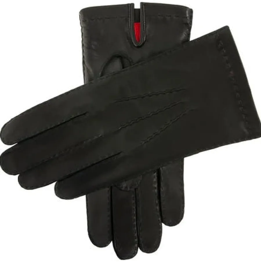 Dents Kingston Silk-Lined Leather Gloves - Mens - Black