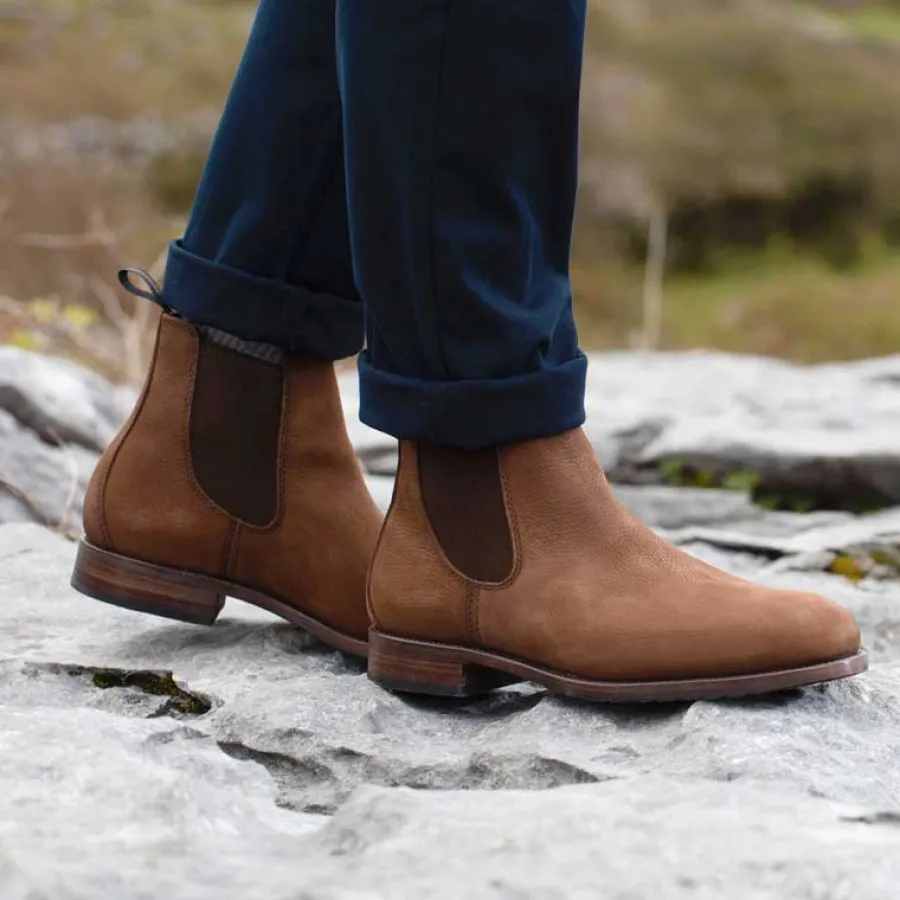 Dubarry Kerry Chelsea Boots - Mens Gore-Tex Leather - Walnut