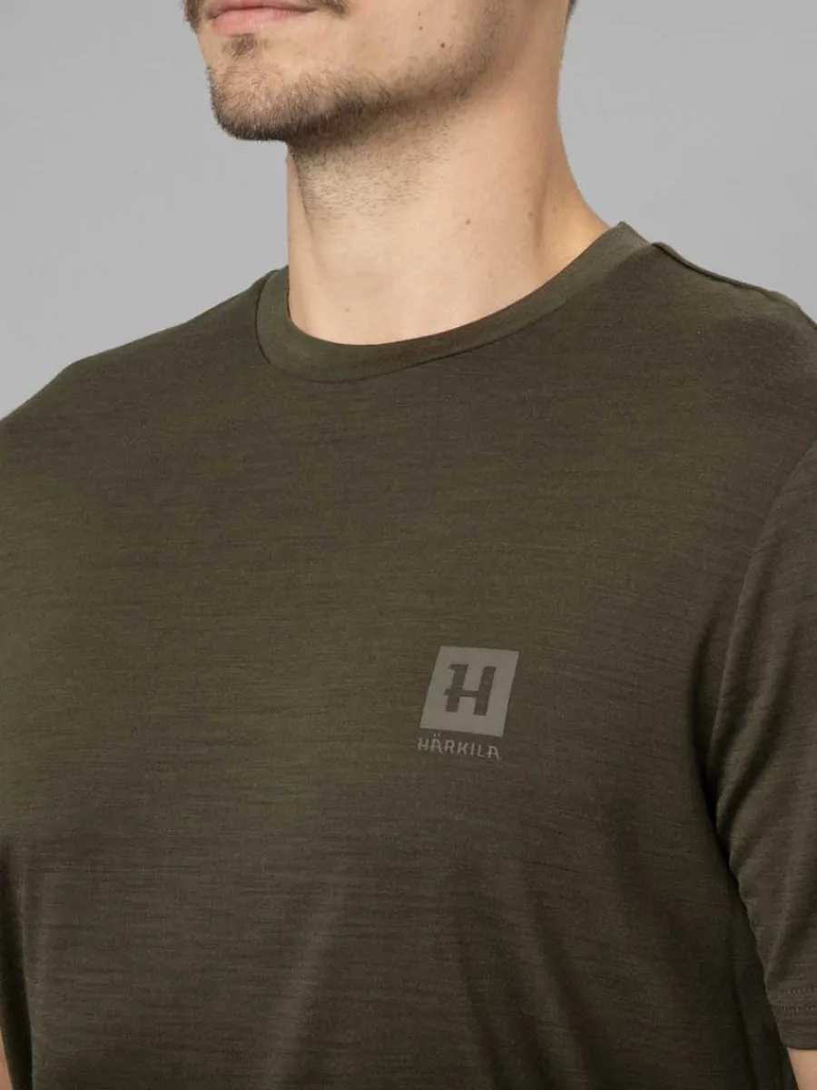 Harkila Base All Season Short Sleeve T-Shirt - Mens - Willow Green