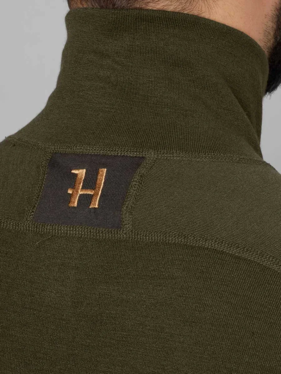 harkila_base_warm_half_zi_4.webp Harkila Base Warm Half Zip Neck - Mens - Willow Green / Shadow Brown