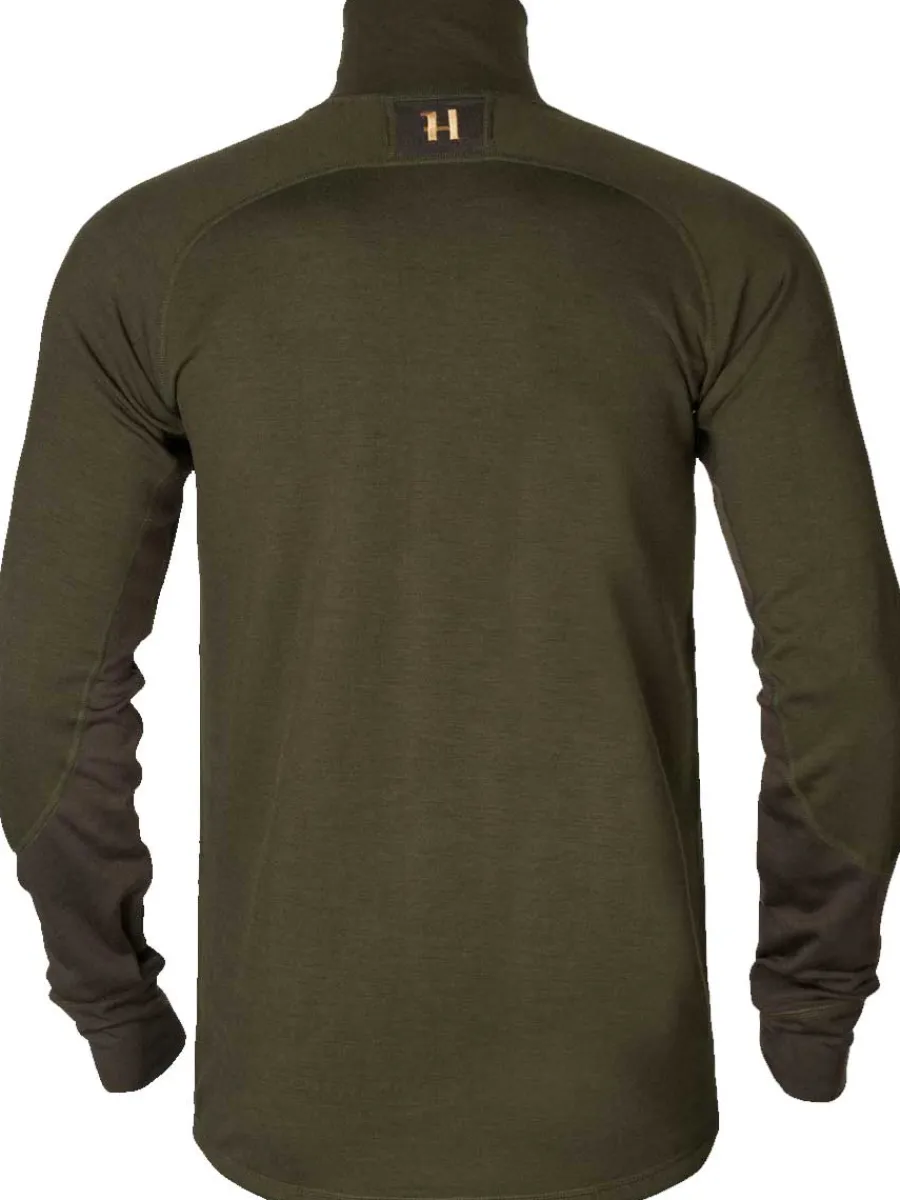 harkila_base_warm_half_zi_5.webp Harkila Base Warm Half Zip Neck - Mens - Willow Green / Shadow Brown