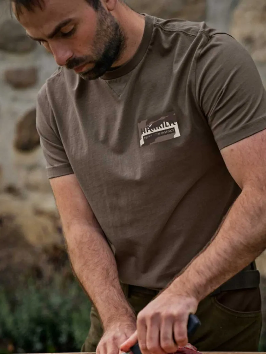 Harkila Core Short Sleeve T-Shirt - Mens - Brown Granite