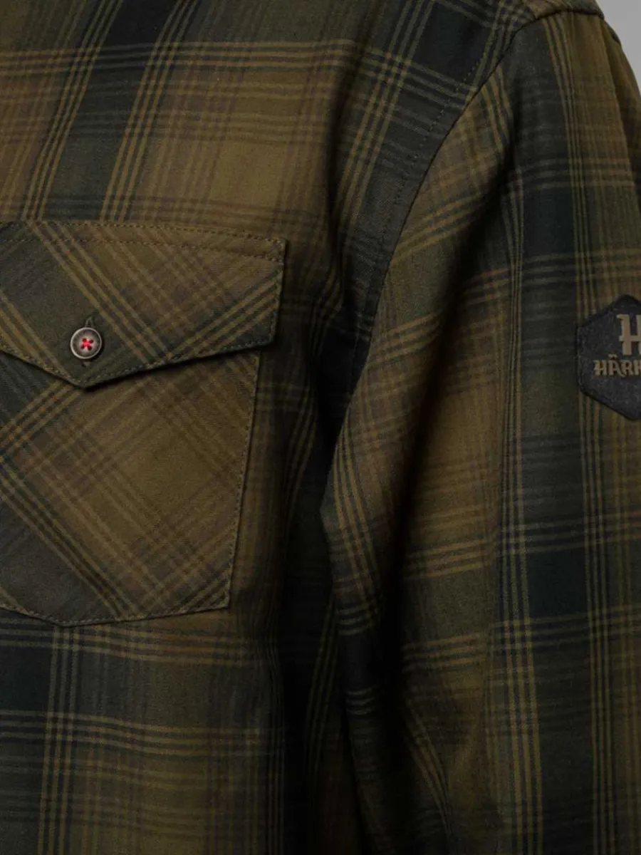 Harkila Driven Hunt Flannel Shirt - Mens - Olive Green Check