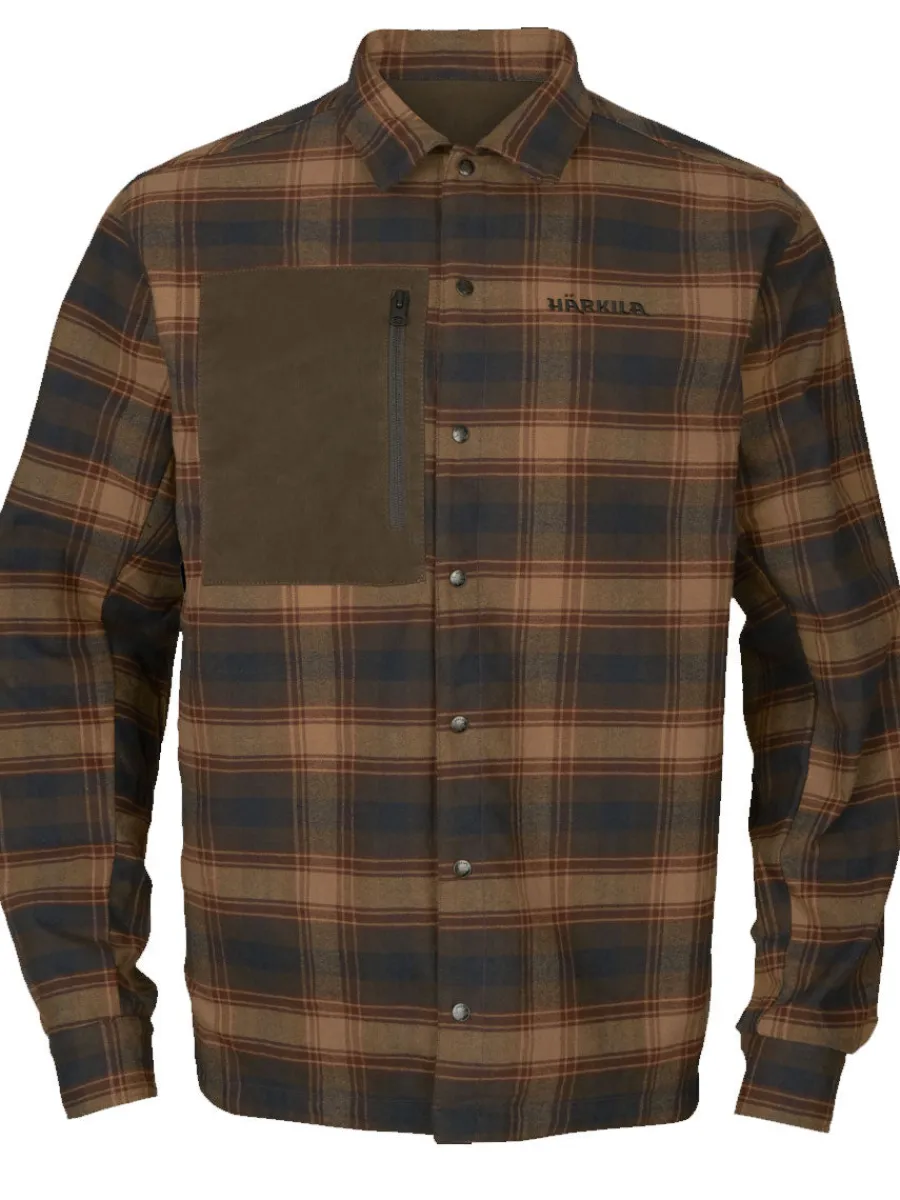 Harkila Eirik Reversible Shirt Jacket - Mens - Dark Warm Olive/Burgund