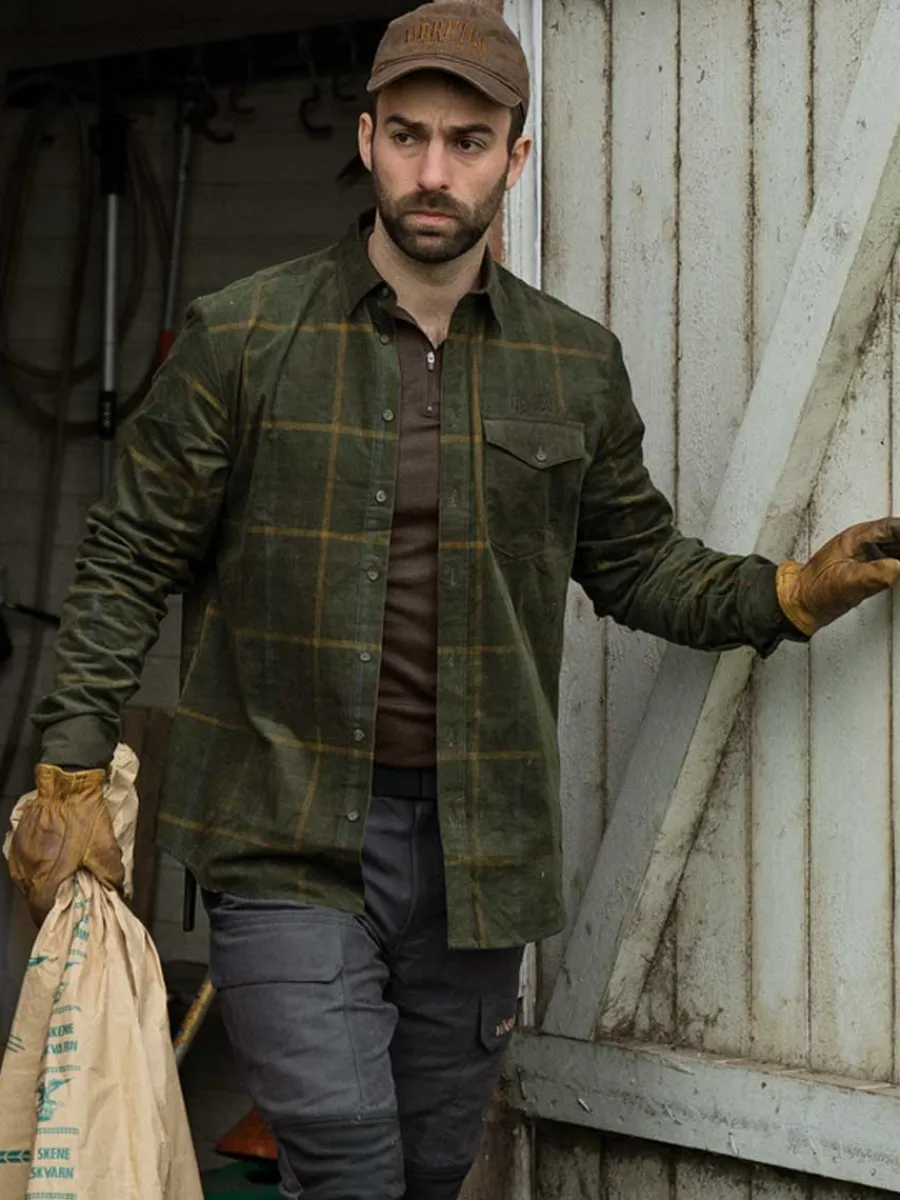 Harkila Kaldfjord Corduroy Shirt - Mens - Willow Green Check