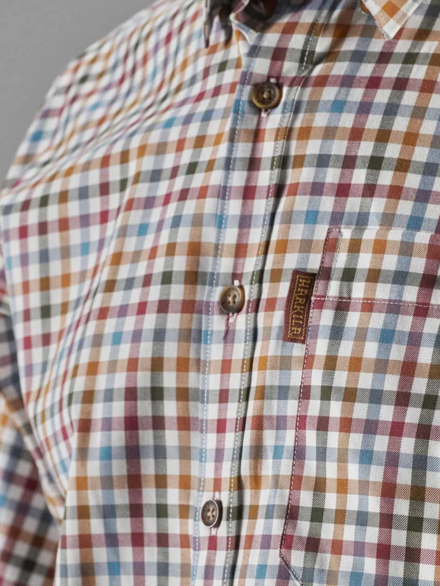 Harkila Milford Shirt - Mens Fine Twill Cotton - Multi Check