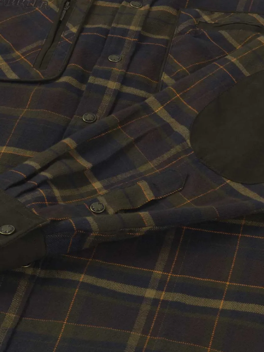 Harkila Pajala Shirt - Mens Brushed Cotton - Mellow Brown Check