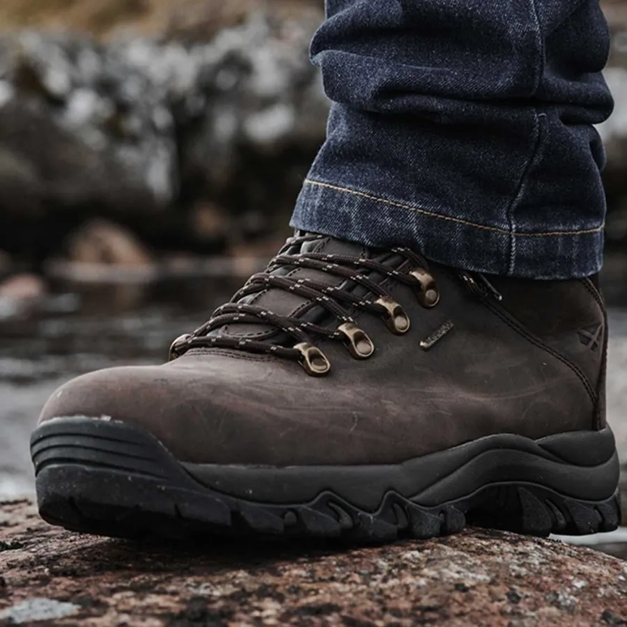 Hoggs of Fife Glencoe Waxy Leather W/P Trek Boots - Brown