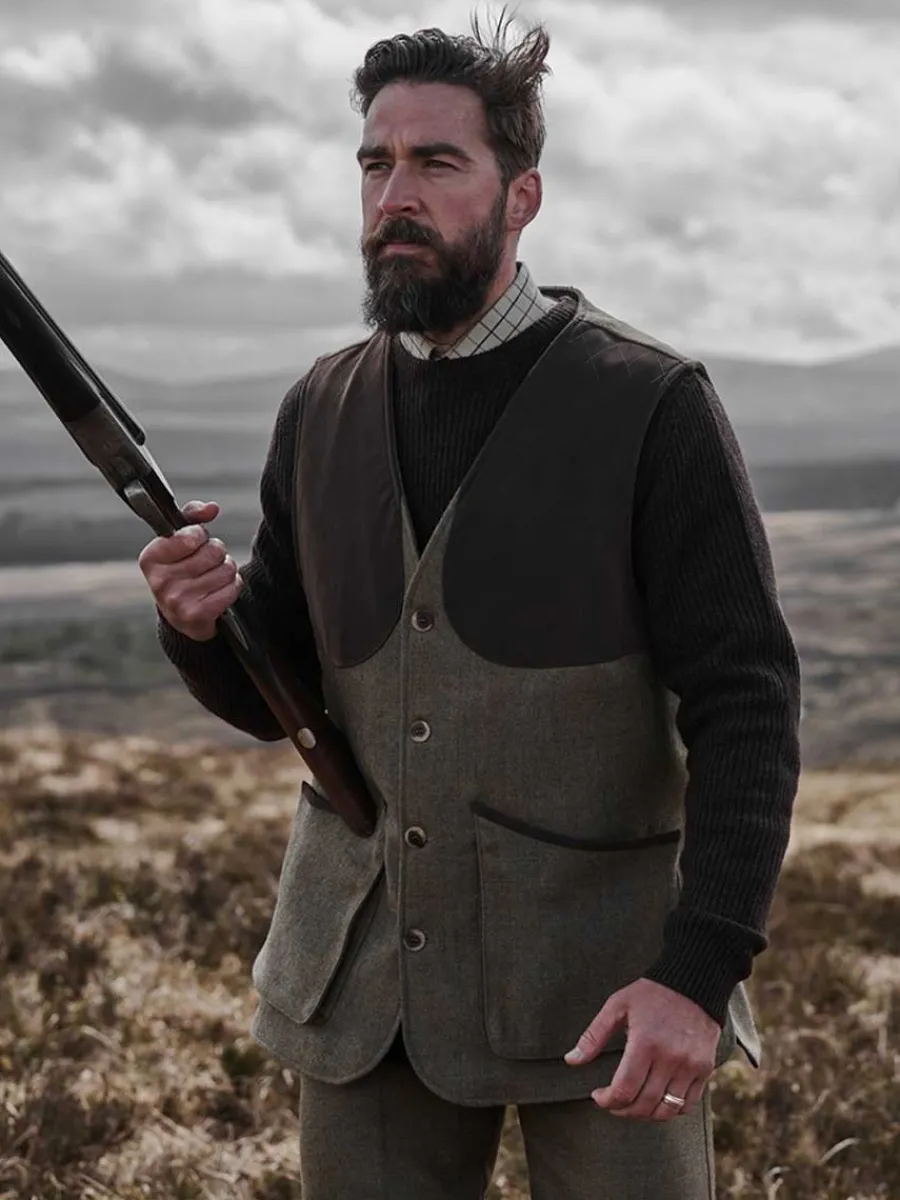 Hoggs of Fife Kinloch Technical Tweed Field Waistcoat - Mens - Autumn
