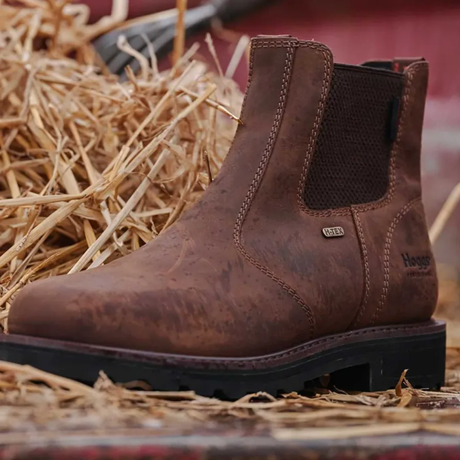 Hoggs of Fife Shire Pro Waterproof Dealer Boots - Crazy Horse Brown