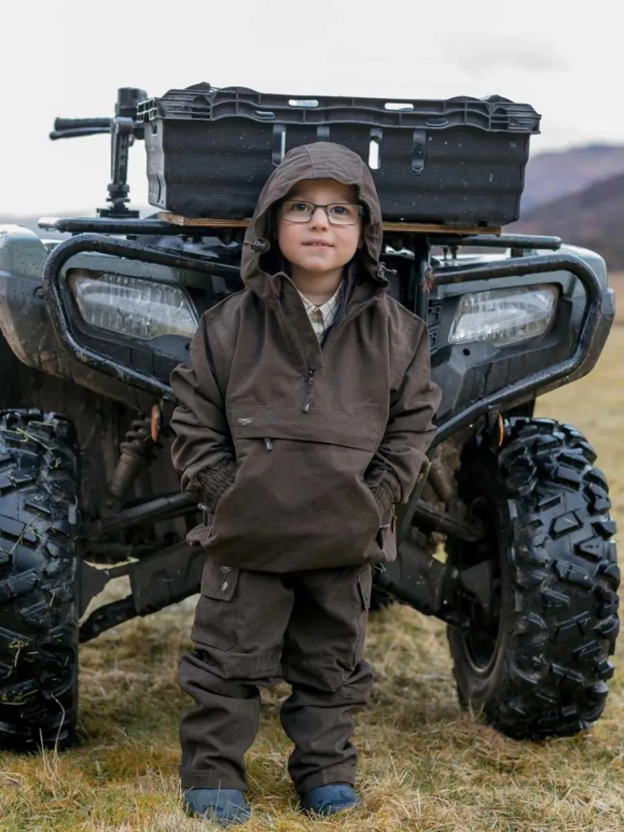 Hoggs of Fife Struther Junior W/P Smock Jacket - Green