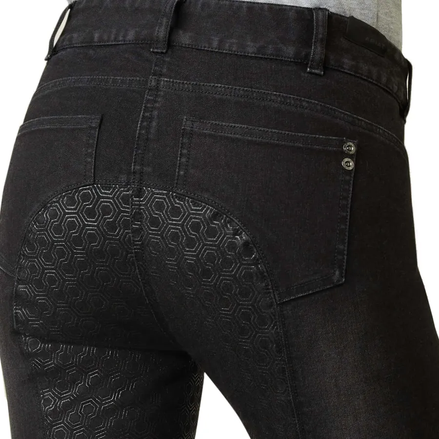 Women Ariat 30% OFF - Halo Denim Riding Breeches – Womens Full Seat - Black