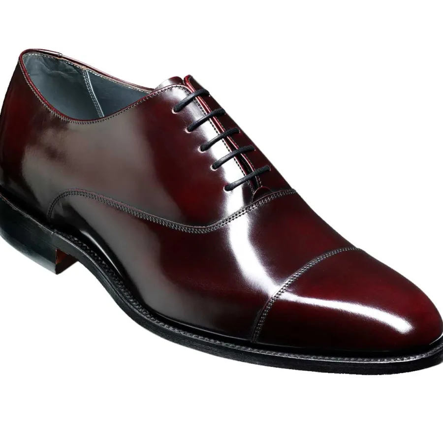 Barker Shoes 40% OFF BARKER Winsford Shoes - Mens Oxford - Burgundy Hi-Shine - Size
