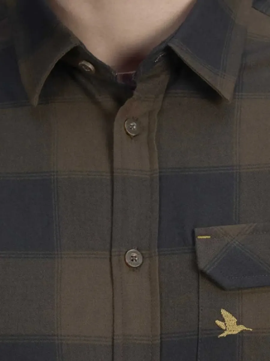 Seeland Highseat Shirt - Mens 100% Cotton - Hunter Brown Check