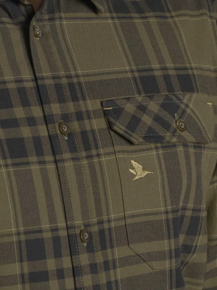Seeland Highseat Shirt - Mens 100% Cotton - Hunter Green Check