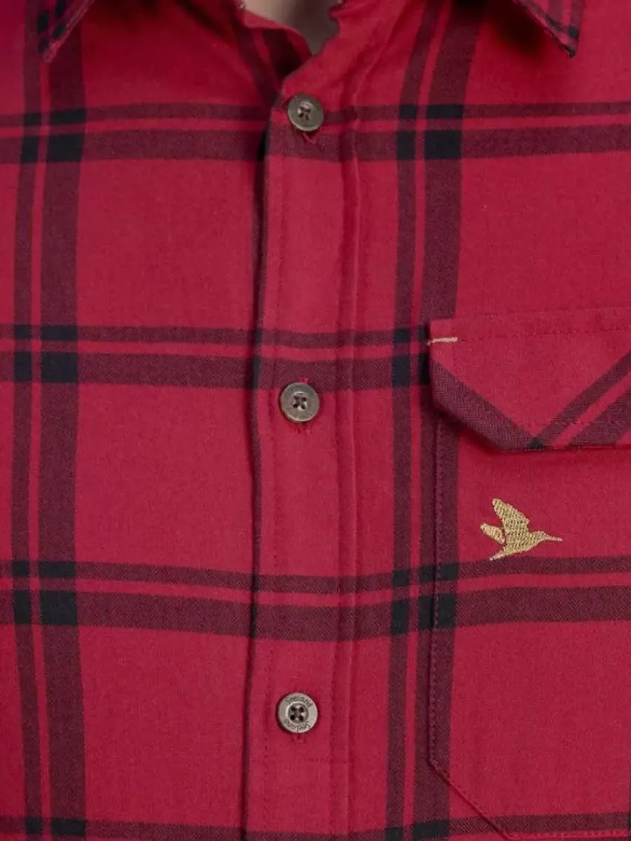 Seeland Highseat Shirt - Mens 100% Cotton - Hunter Red Check