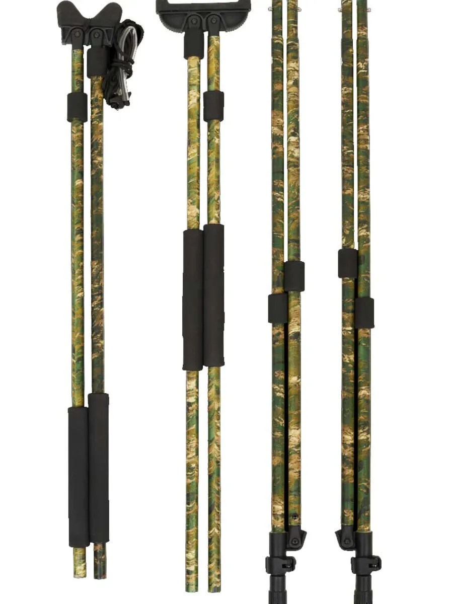Seeland Shooting Stick - Lightweight 4 Legged- Aluminium - InVis Green